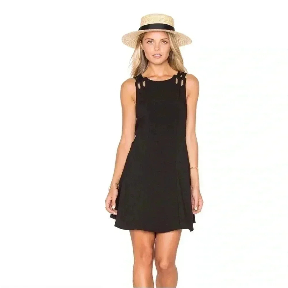 Free People Black Baby Love Sleeveless  Open Back Dress S
